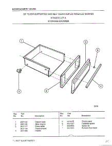 Storage Drawer parts for Frigidaire Range 2872A from AppliancePartsPros.com