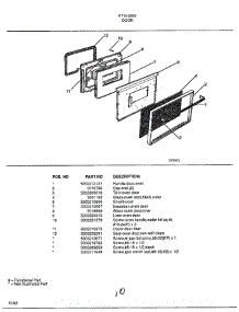 Door parts for Frigidaire Range 2853 from AppliancePartsPros.com