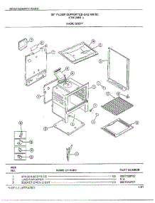 30" Floor / Basic Body parts for Frigidaire Range 2468A from AppliancePartsPros.com
