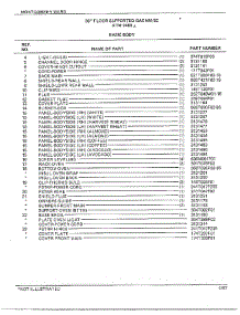 30" Floor / Basic Body Page 2 parts for Frigidaire Range 2468A from AppliancePartsPros.com