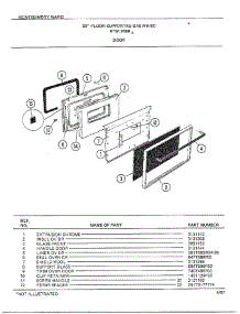 30" Floor / Door parts for Frigidaire Range 2468A from AppliancePartsPros.com