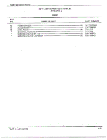 30" Floor / Door Page 2 parts for Frigidaire Range 2468A from AppliancePartsPros.com