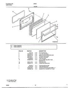 Door parts for Frigidaire Range 285647A from AppliancePartsPros.com