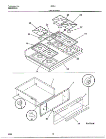 Top / Drawer parts for Frigidaire Range 285647D from AppliancePartsPros.com