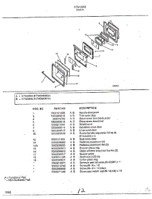 Door parts for Frigidaire Range 2893 from AppliancePartsPros.com