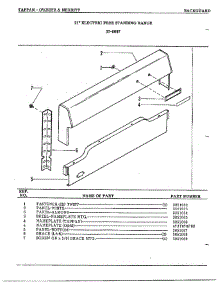 Backguard parts for Frigidaire Range 37-0117 from AppliancePartsPros.com