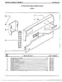 Backguard Page 2 parts for Frigidaire Range 37-0117 from AppliancePartsPros.com