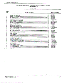 30" Floor Supported Main Top Page 2 parts for Frigidaire Range 4409A from AppliancePartsPros.com