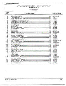 30" Floor Supported Basic Body Page 2 parts for Frigidaire Range 4409A from AppliancePartsPros.com