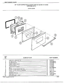 30" Floor Supported Elec Oven Door parts for Frigidaire Range 4409A from AppliancePartsPros.com