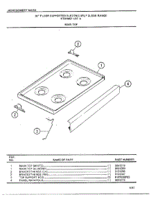 Main Top parts for Frigidaire Range 4467A from AppliancePartsPros.com