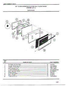 Oven Door parts for Frigidaire Range 4467A from AppliancePartsPros.com