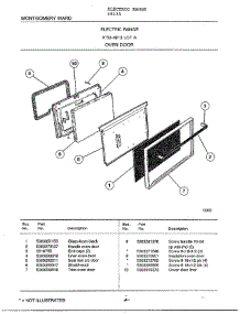 Oven Door parts for Frigidaire Range 4813A from AppliancePartsPros.com