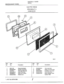 Oven Door parts for Frigidaire Range 4823A from AppliancePartsPros.com