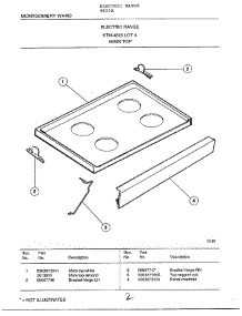 Main Top parts for Frigidaire Range 4823A from AppliancePartsPros.com