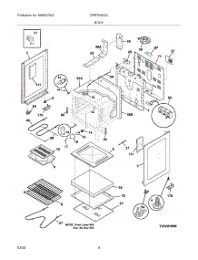 05 - Body parts for Frigidaire Range CFEF366GCC from AppliancePartsPros.com