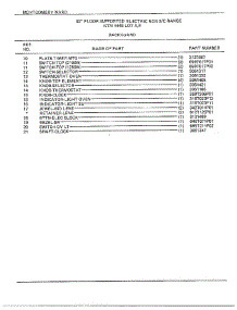 30" Floor / Backguard Page 2 parts for Frigidaire Range 4448B from AppliancePartsPros.com