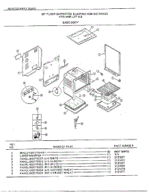 30" Floor / Basic Body parts for Frigidaire Range 4448B from AppliancePartsPros.com