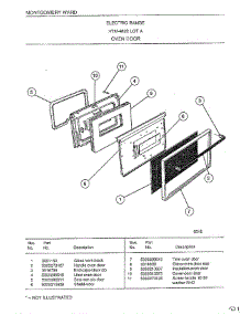 Oven Door parts for Frigidaire Range 4822A from AppliancePartsPros.com