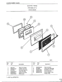 Oven Door Page 2 parts for Frigidaire Range 4822A from AppliancePartsPros.com