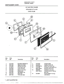 30` Oven Door parts for Frigidaire Range 4460B from AppliancePartsPros.com