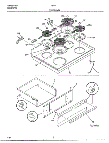 Top / Drawer parts for Frigidaire Range 484447C from AppliancePartsPros.com