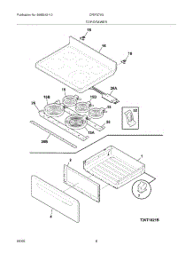07 - Top / Drawer parts for Frigidaire Range CFEF376GBC from AppliancePartsPros.com