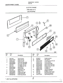 Backguard Page 2 parts for Frigidaire Range 4823A from AppliancePartsPros.com