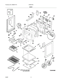 05 - Body parts for Frigidaire Range CFEF376GBB from AppliancePartsPros.com