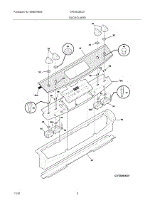 03 - Backguard parts for Frigidaire Range CFES3035LS1 from AppliancePartsPros.com
