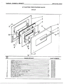 Visualite Door Page 2 parts for Frigidaire Range 37-0117 from AppliancePartsPros.com