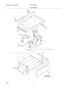 07 - Top / Drawer parts for Frigidaire Range CFEF370GS2 from AppliancePartsPros.com