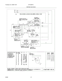 12 - Wiring Diagram parts for Frigidaire Range CFES366FC1 from AppliancePartsPros.com