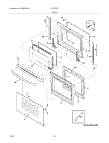09 - Door parts for Frigidaire Range CFEF372EB5 from AppliancePartsPros.com