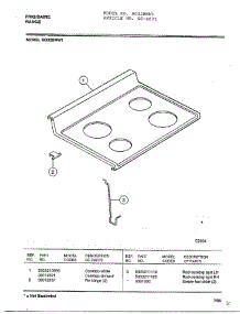Frigidaire Range Page 2 parts for Frigidaire Range 4231 from AppliancePartsPros.com