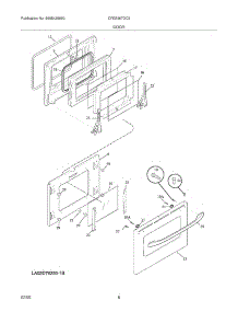 09 - Door parts for Frigidaire Range CFES367DC3 from AppliancePartsPros.com