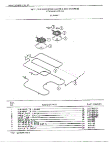 30" Floor / Element parts for Frigidaire Range 4448A from AppliancePartsPros.com