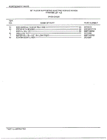 30" Floor / Oven Door Page 2 parts for Frigidaire Range 4438B from AppliancePartsPros.com