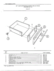 30" Floor / Utility parts for Frigidaire Range 4438B from AppliancePartsPros.com