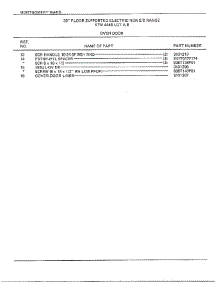 30" Floor / Oven Door Page 2 parts for Frigidaire Range 4448A from AppliancePartsPros.com