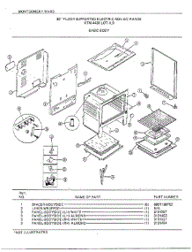 30" Floor / Basic Body parts for Frigidaire Range 4438B from AppliancePartsPros.com
