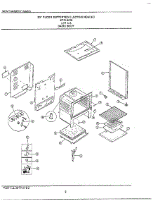 30` Floor Basic Body parts for Frigidaire Range 4418A from AppliancePartsPros.com