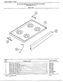 30" Floor Supported Elec Main Top parts for Frigidaire Range 4458B from AppliancePartsPros.com