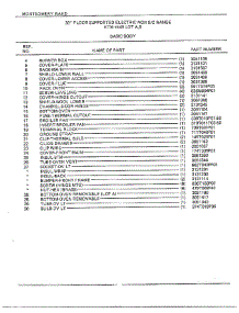 30" Floor / Basic Body Page 2 parts for Frigidaire Range 4448A from AppliancePartsPros.com