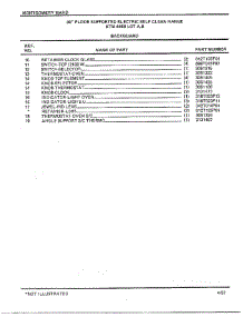 30" Floor Supported Elec Backguard Page 2 parts for Frigidaire Range 4468E from AppliancePartsPros.com