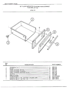 30" Floor / Utility parts for Frigidaire Range 4448A from AppliancePartsPros.com