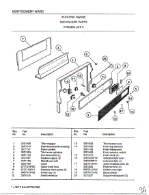 Backguard parts for Frigidaire Range 4530A from AppliancePartsPros.com