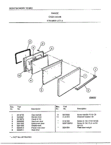 Range /  Oven Door parts for Frigidaire Range 4809A from AppliancePartsPros.com