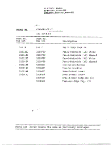 Electric Range / Information parts for Frigidaire Range 4468E from AppliancePartsPros.com