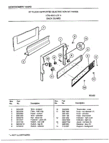Range /  Backguard parts for Frigidaire Range 4819A from AppliancePartsPros.com